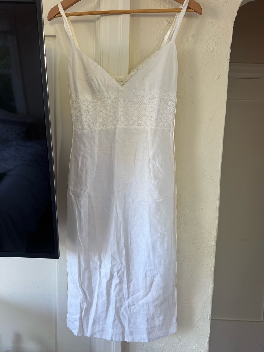 Dolce & Gabbana White Lace-Panel Dress
